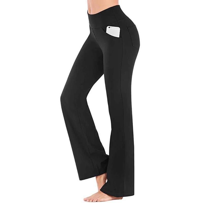 Women Yoga Open Crotch Pants Invisible Zipper Push Up Leggings Loose Fitting Long Capris Summer LightweaCrotchless Leggings