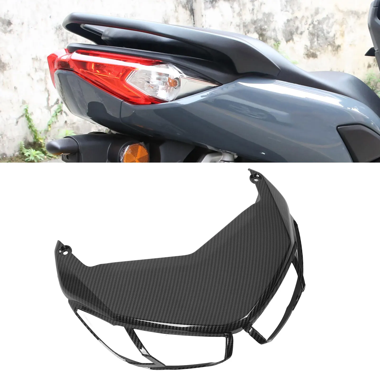 

Крышка заднего фонаря мотоцикла, декоративная крышка заднего фонаря в стиле углеродного волокна, аксессуары для NMAX 125 155 2020-2024