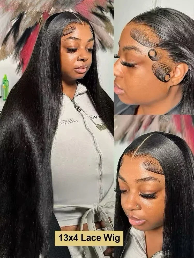 Hd الدانتيل الشفاف الباروكة الأمامية 13x6 الدانتيل شعر مستعار أمامي شعر الإنسان 30 بوصة العظام مستقيم الدانتيل خصلات الشعر المستعار الإنسان للنساء قبل قطعها #2