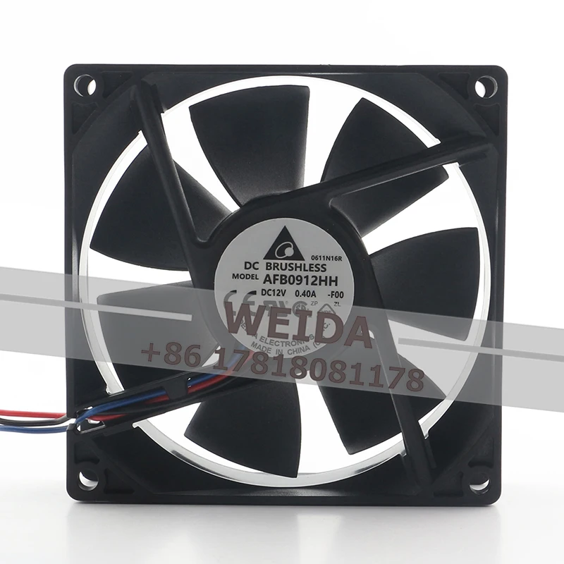 

Cooling Fan Delta 12V 0.40A 90X90X25MM AFB0912HH-F00-ZL Inverter Large air 9CM Volume Axial Flow Double Ball