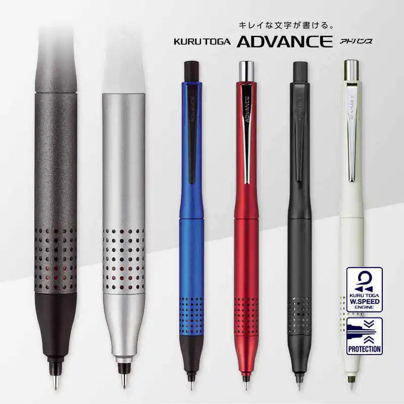 

Автоматический карандаш Uni M5-1030 ADVANCE с металлическим корпусом, двойным вращением и низким центром тяжести для комфортного письма без усталости, технология стержня 0.5 мм с защитой от размазывания