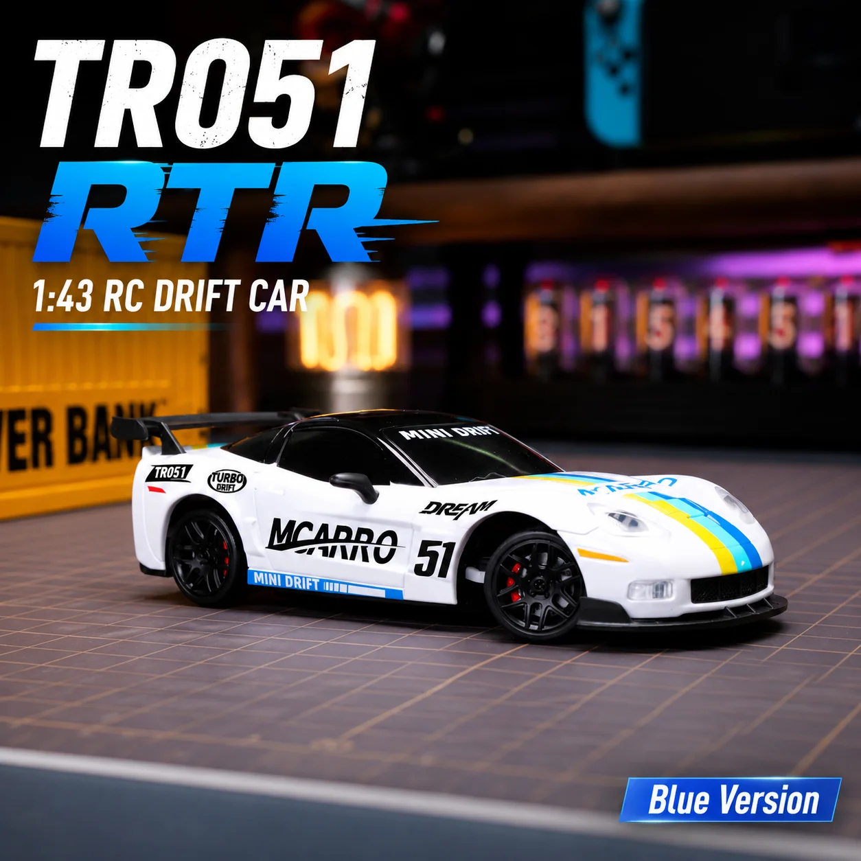 Mcarro 1:43  RC Drift Car 4WD Full Proportional 2.4G RC Car with Gyro Stabilizer Mini High Speed Racing Vehicle for Adults Hobby