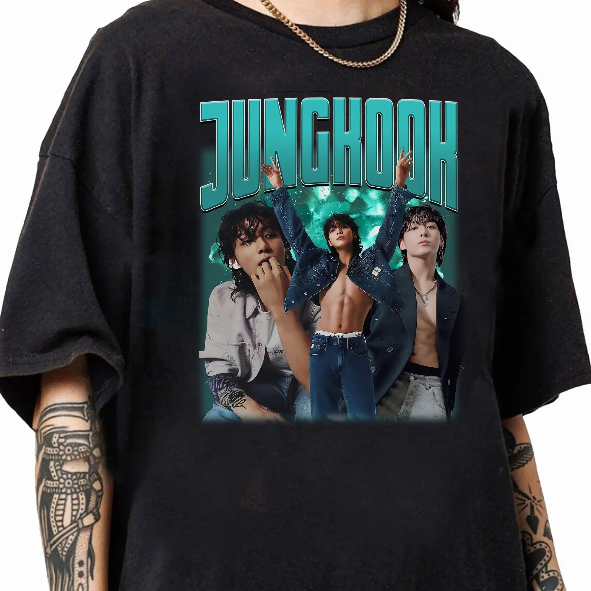 Limited Jungkook JK Vintage T Shirt Bad Boy Retro 90's Fans Homage For Women and Men