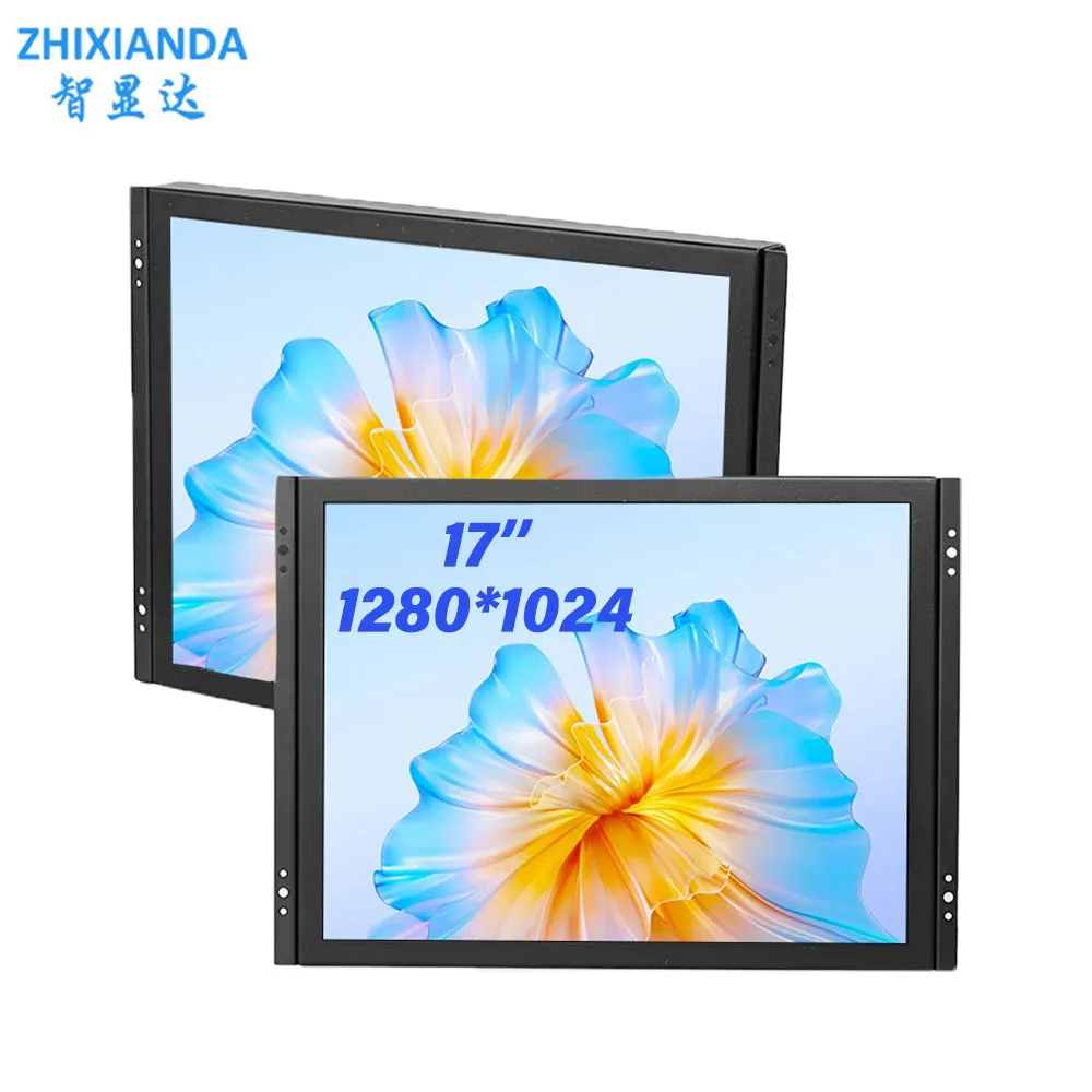 17 Inch 1280*1024 LCD Touch Screen Display Metal Case Industrial Grade Open Frame Monitor With HD VGA BNC USB AV Input