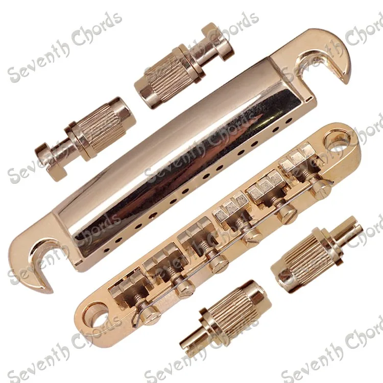 A Set 12 String Saddle Tune-O-Matic Bridge & Tailpiece For LP Electric Guitar With Stud & Anchor