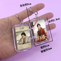 Chengyi acrylic keychain with double sided different pendants