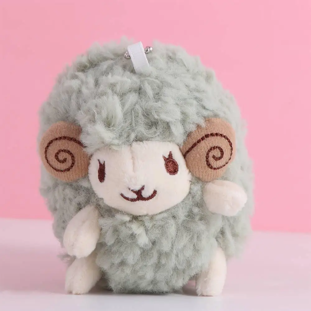 Mini llavero de peluche de oveja de dibujos animados de Anime, colgante de felpa de oveja rellena de cordero, Mini oveja suave, adorno de muñeco de cordero, regalo para niños
