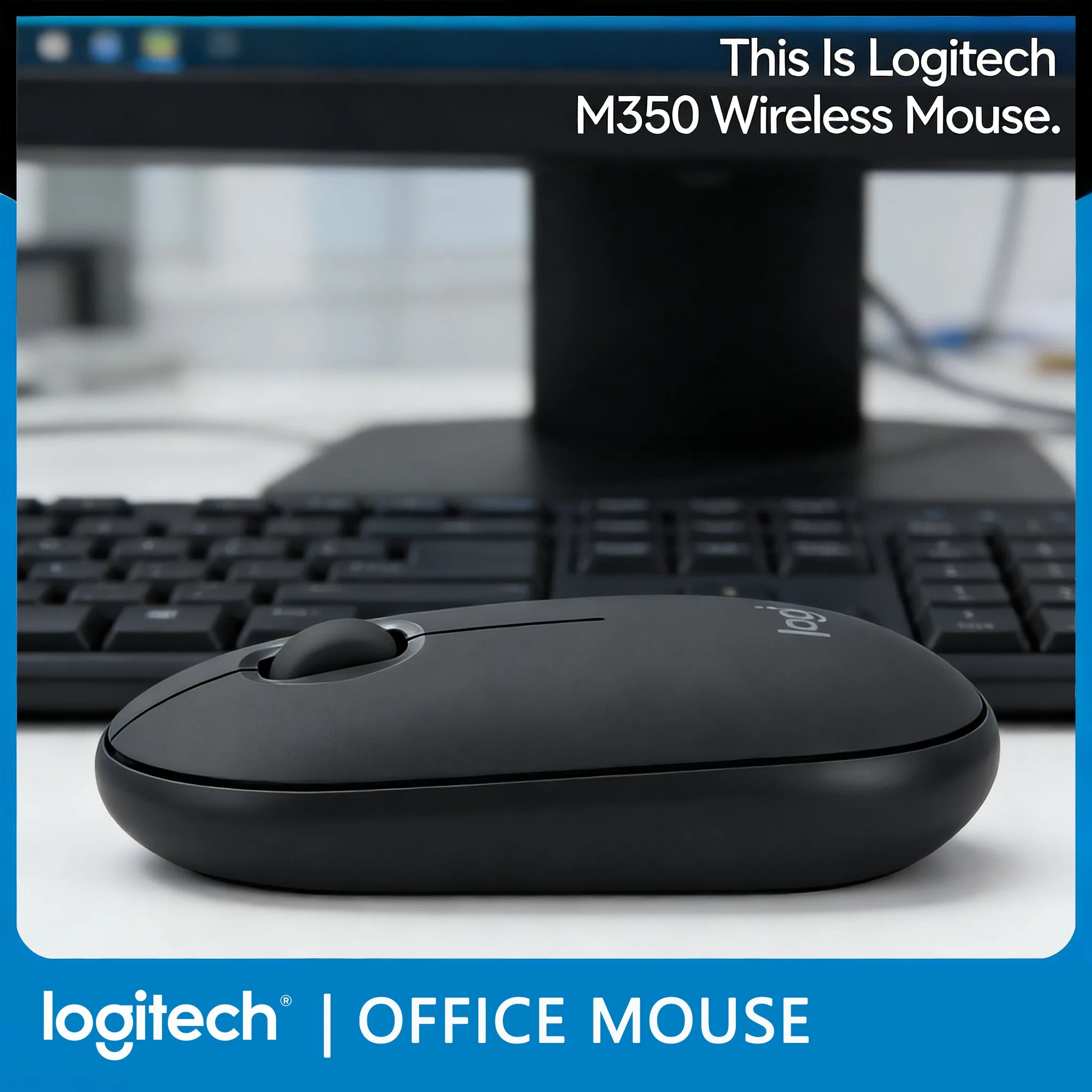

Беспроводная мышь Logitech M350 для студентов, бесшумная, безопасная для библиотек, с бесшумным кликом, незаменимая вещь