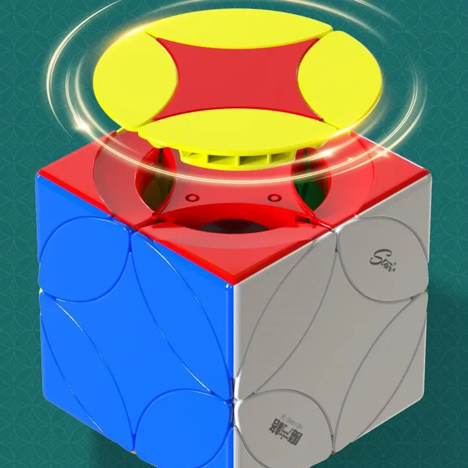 [JudyCube] Cubo de moneda de cobre Qiyi, Cubo mágico sin pegatinas, Cubo mágico de moneda Qiyi de Forma especial, rompecabezas divertido, Cubo mágico, regalos de juguete