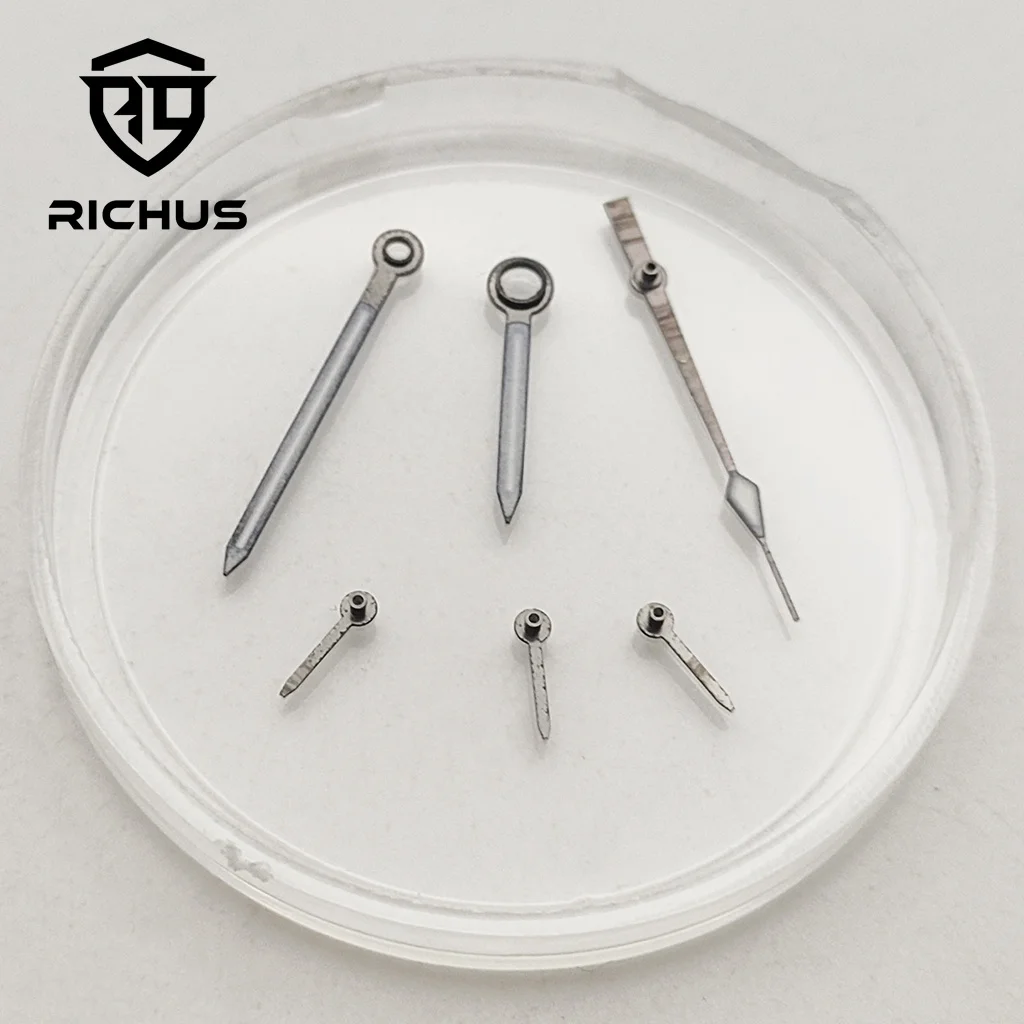 Стрелки часов RICHUS VK63, белые, черные, зеленые светящиеся стрелки VK63, кварцевые стрелки, аксессуары для часов