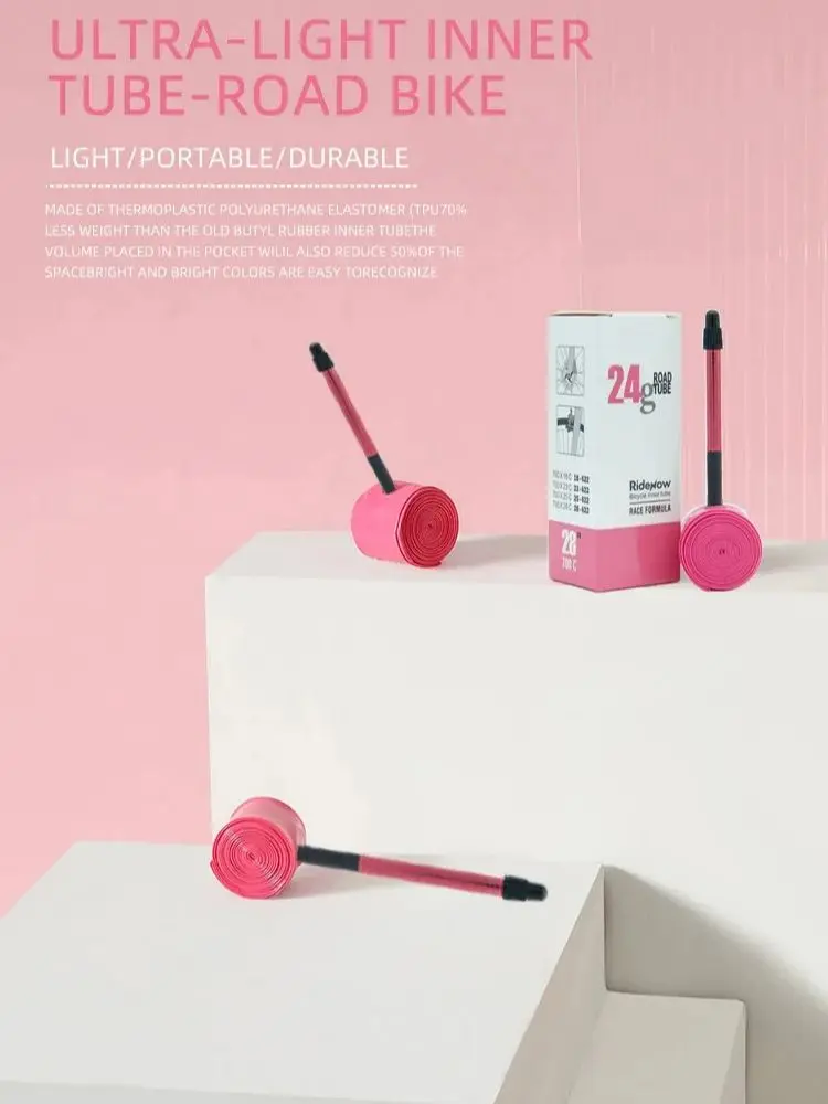 AliExpress OFFBONDAGE Ridenow 1pc/2pcs Bike Inner Tube Super Light Aluminum Valve 700C 18-28C Road Bicycle TPU Tire 65 /85mm Length FV 24g