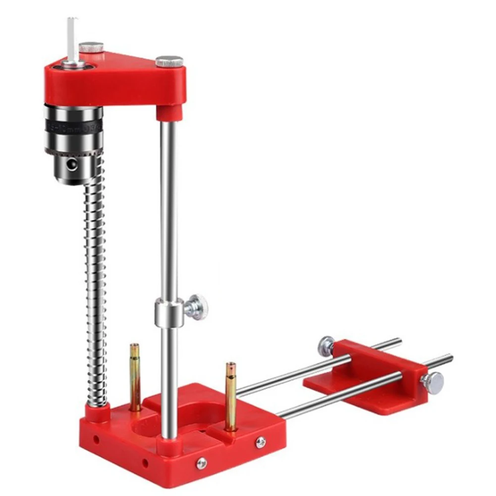 Mini Bench Drilling Machine Drill Locator Drilling Easier Home Adjustable Square Base Punch Locator Woodworking Positioning Tool