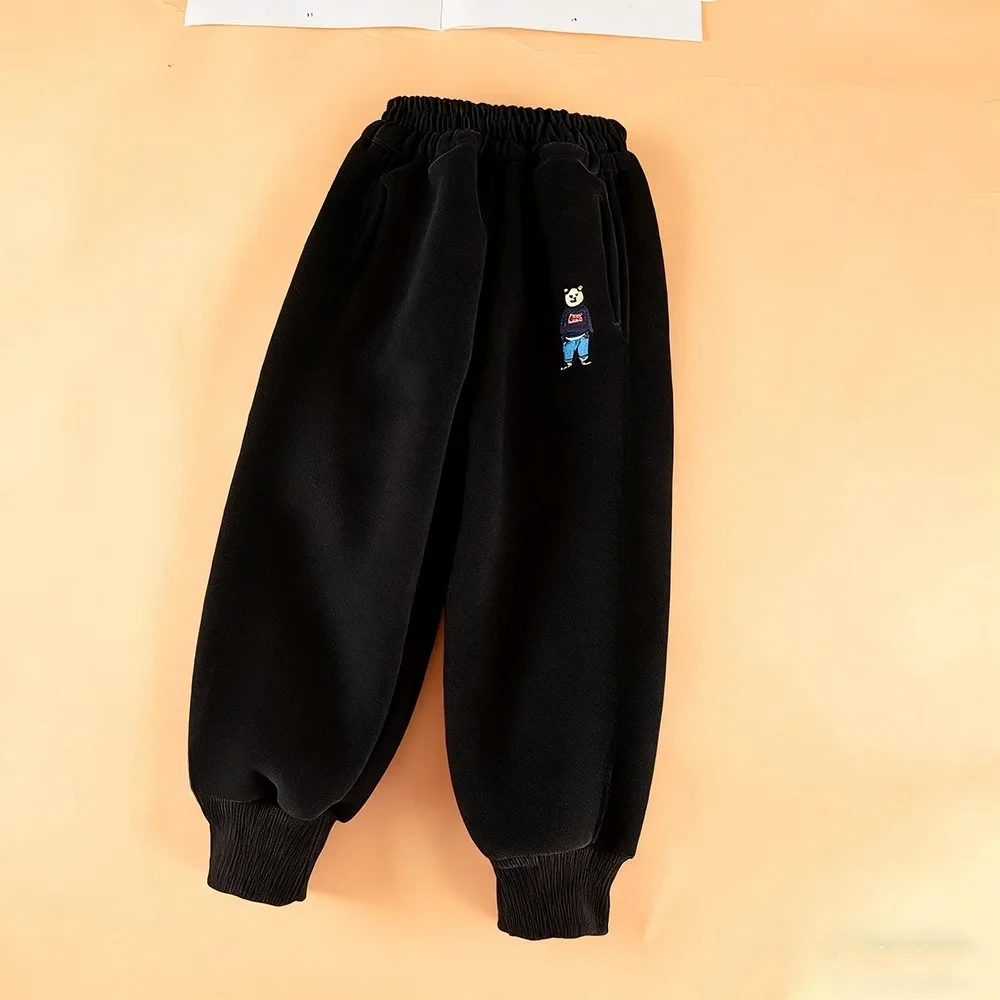 سراويل كاجوال للأطفال بتصميم مطبوع على طراز شخصية كرتونية بسيطة للأولاد من نسيج مريح للخريف والشتاء #2