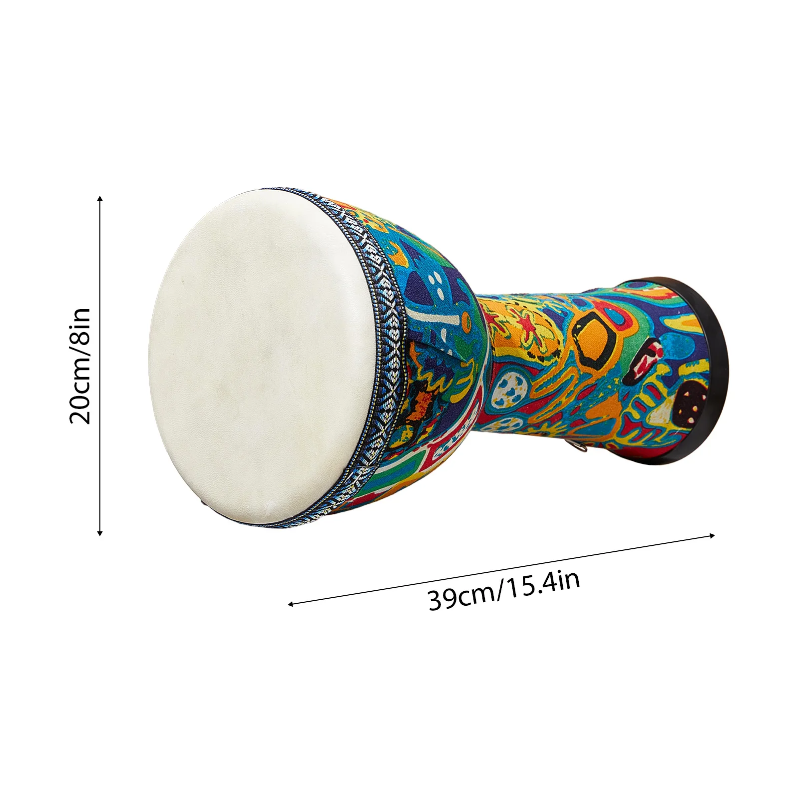8 Inch African Drum Large 8 Hand Drum PVC Drum Body Lightweight Hand Drum Percussion Bongo Drum Suitable for Adult Beginners view 3