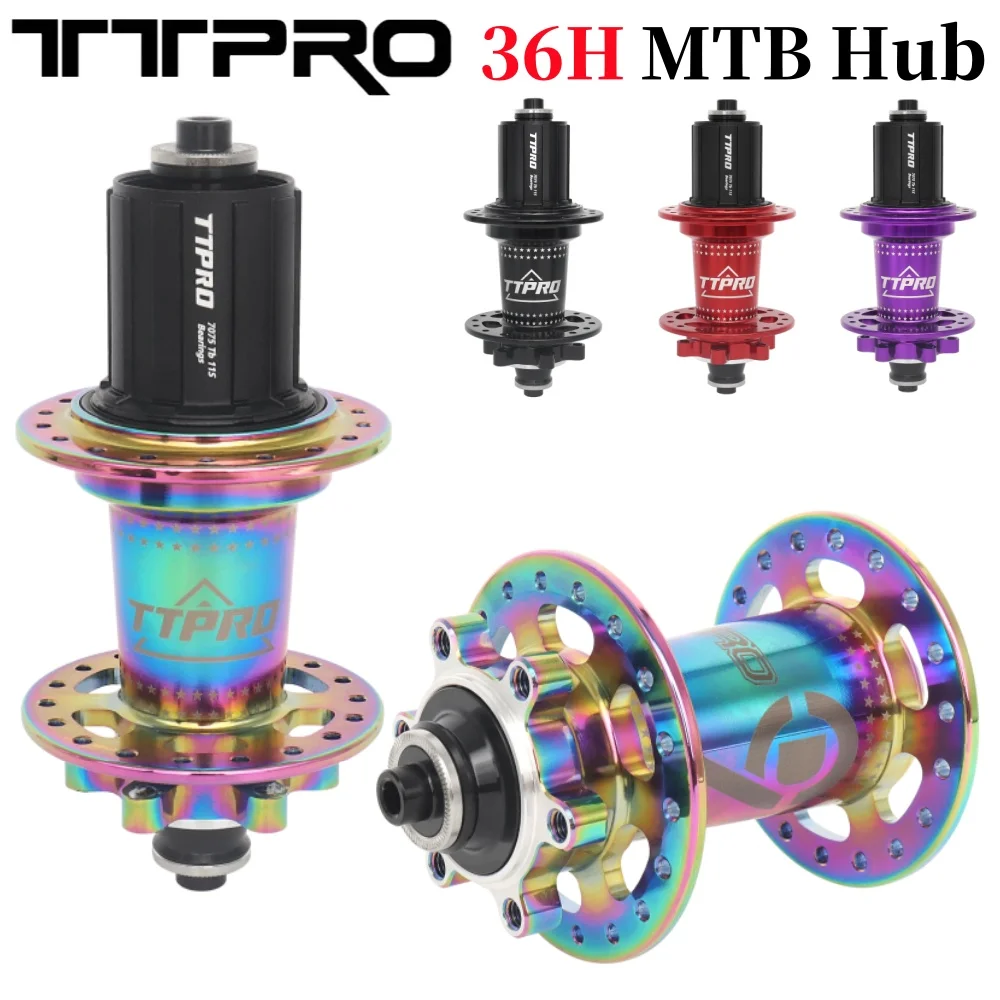 

TTPRO Pro9 36H MTB Hub 36 Holes Bearing Bike Freehub Rear Hub Quick Release 7 8 9 10 11 12 Speed 6 Pawl Bicycle Hub