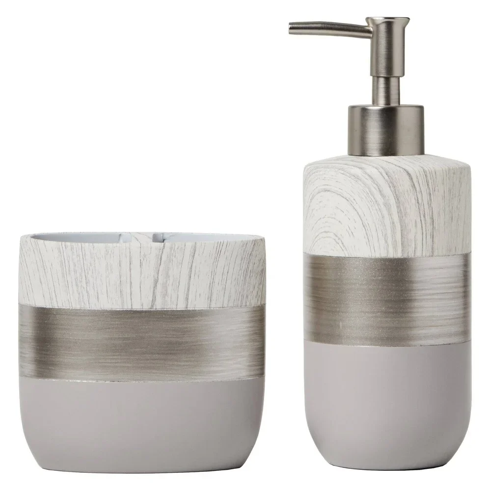 

Liselotte Resin Toothbrush Holder Contemporary Design Bath Accessory Manual and Electric Toothbrushes Easy Care Wipe Clean