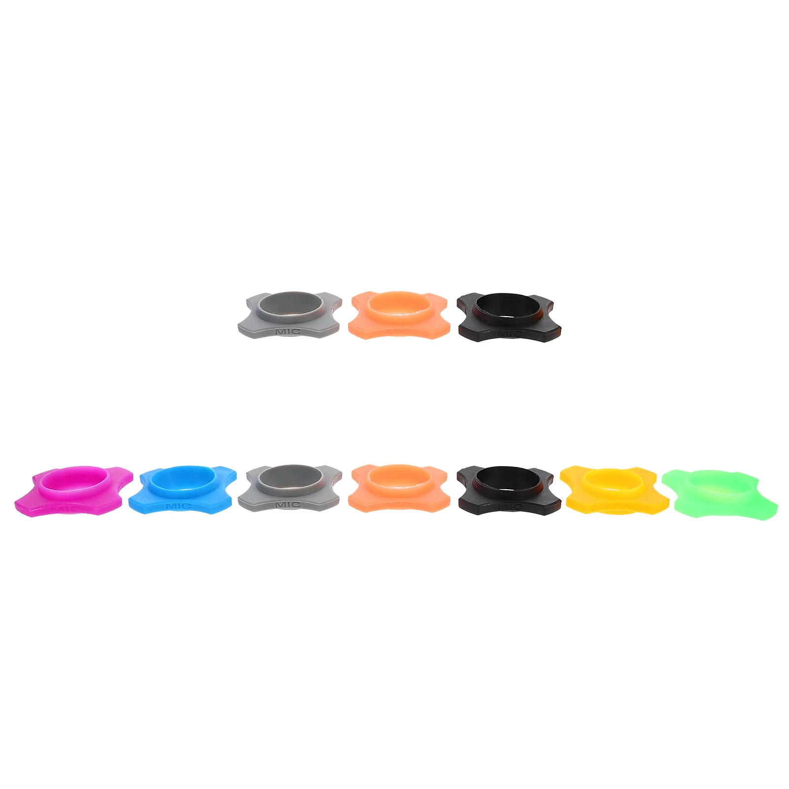 

10 Pcs Microphone Skid Ring Accessories Anti-slip Sleeve Protection Silicone Supplies