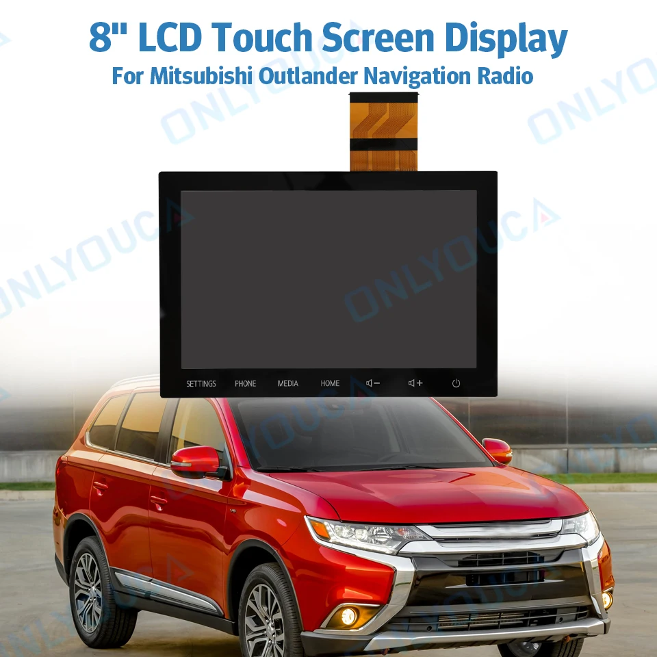 

New 8" LCD Display Touch Screen For Mitsubishi Outlander Mirage G4 2019 2021 2022 8740a130 8740A100 8740A098 Radio Replacement