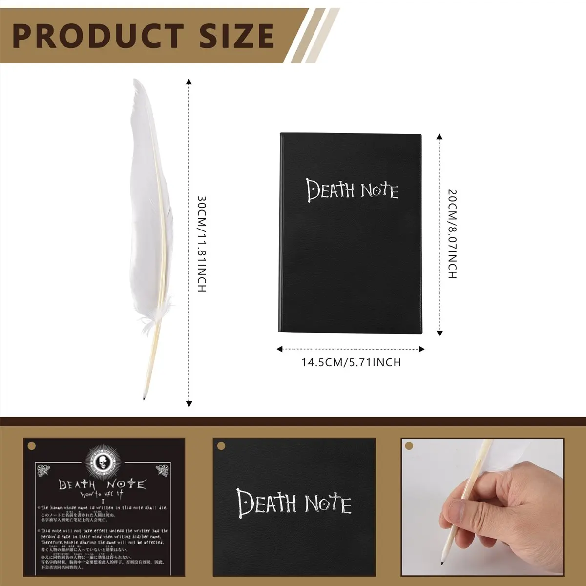 OK Fashion Anime Theme Death Note Cosplay Notebook New School Large Writing Journal 20.5cm*14.5cm