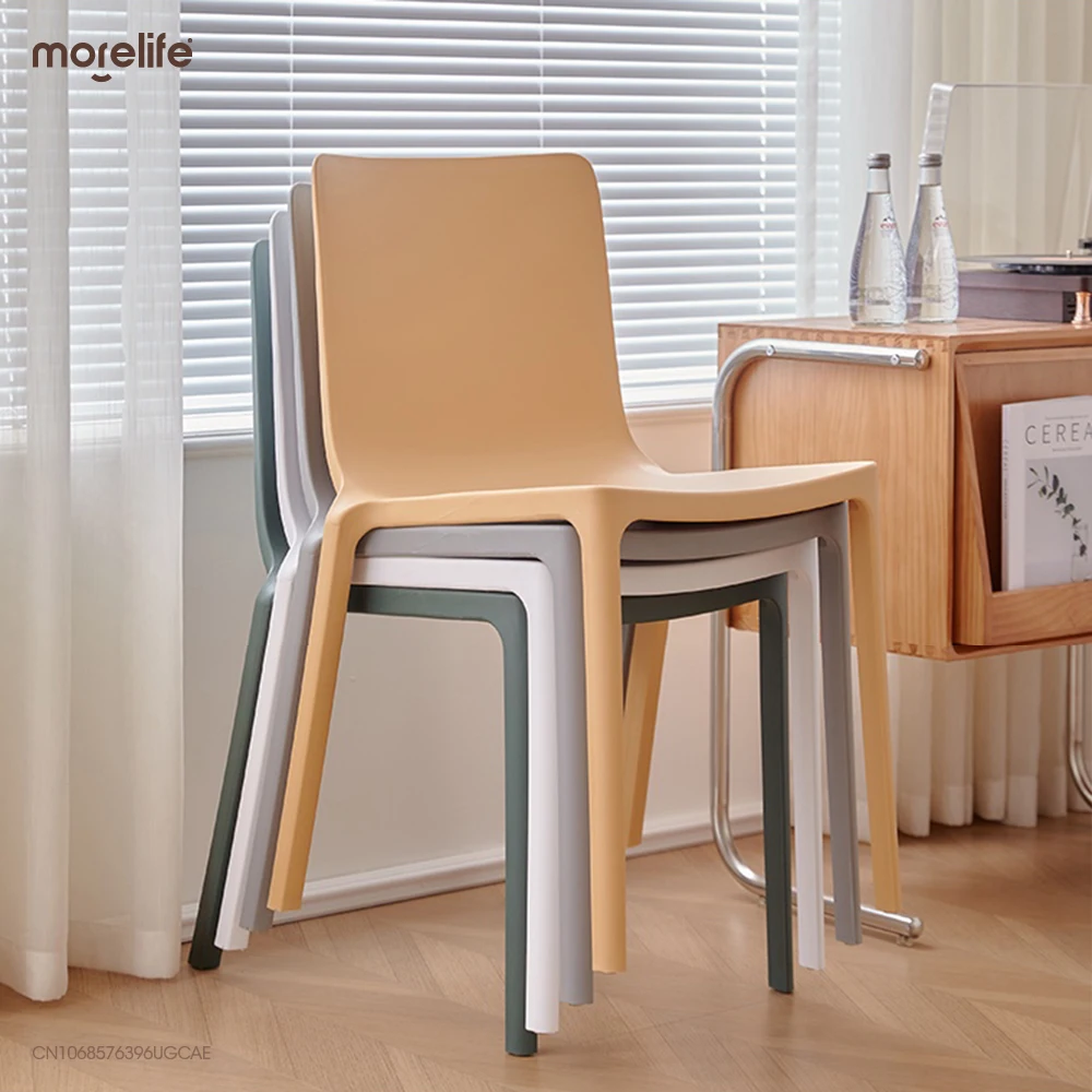 Modern Minimalist Dining Chair Wooden Leg Plastic Luxury Soft Chair Ergonomic, Toilet Chair Restaurant Coffee Shop Furniture