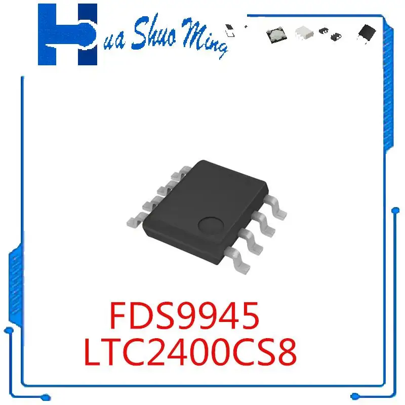 2Pcs/Lot   LTC2400CS8 2400 FDS9945 9945 SOP8