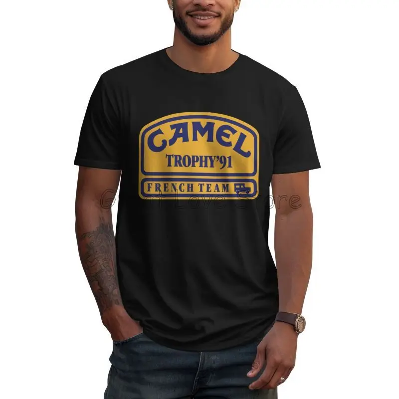 Camisetas con estampado de trofeo de Camel 91 personalizadas para hombre, camiseta de verano de gran tamaño, camisetas informales de algodón, ropa de calle para hombre