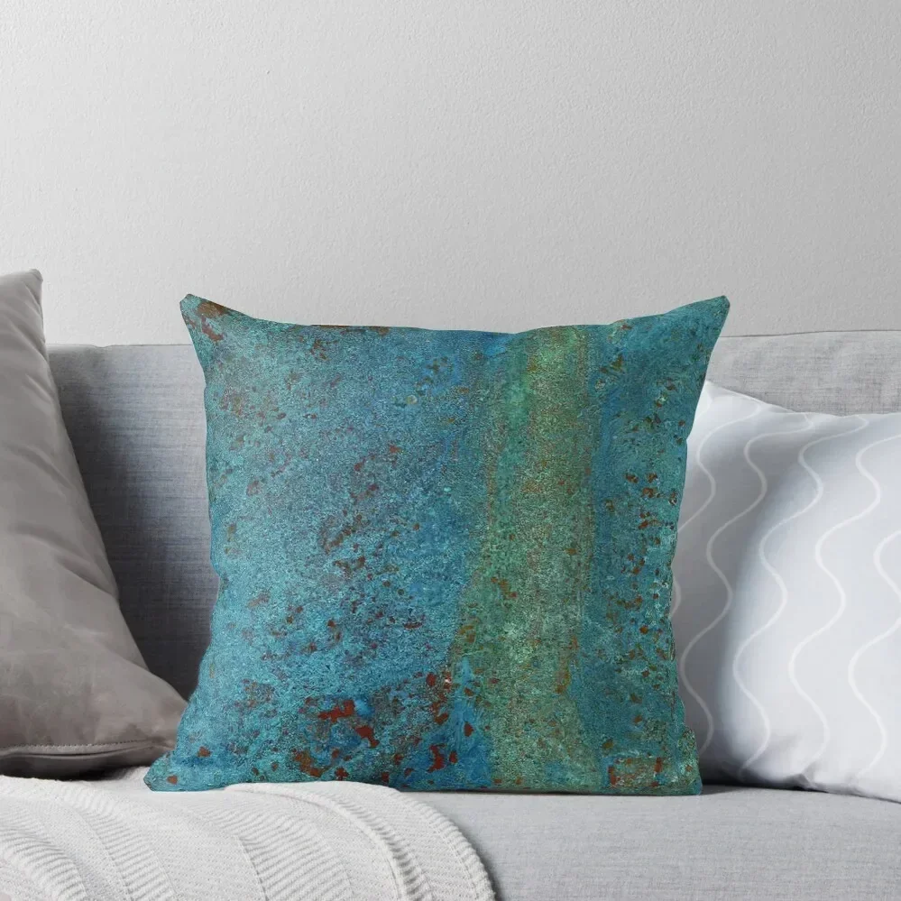 

Teal Green Copper Throw Pillow Bed pillowcases Cushions Home Decor pillow