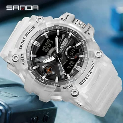 SANDA New Military Shock Watches orologio stile G per uomo orologio da polso analogico al quarzo da uomo orologio sportivo impermeabile orologio digitale a LED da uomo