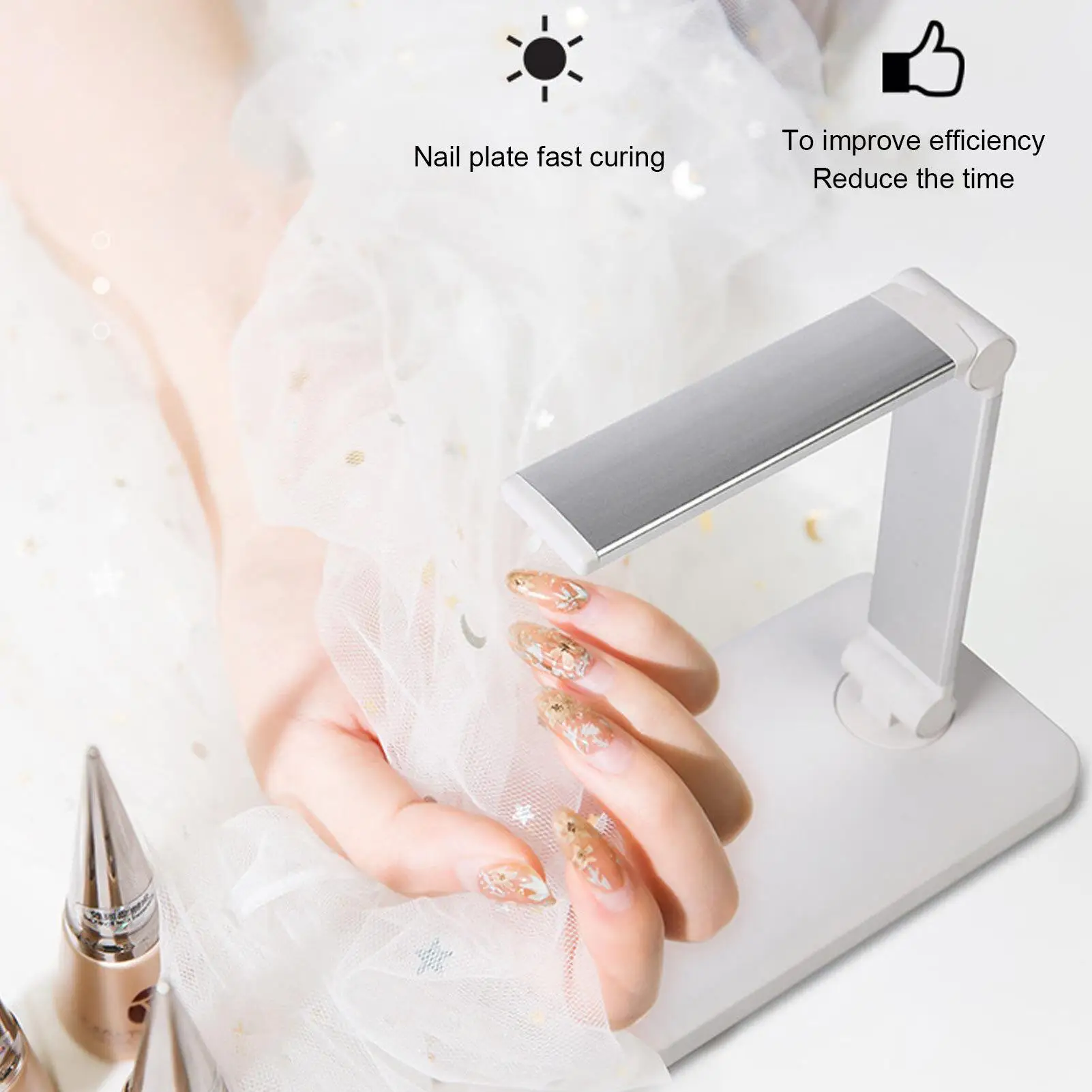 Winkelverstellbarer, schnell trocknender UV-Nageltrockner, tragbar, faltbar, für den Heimgebrauch