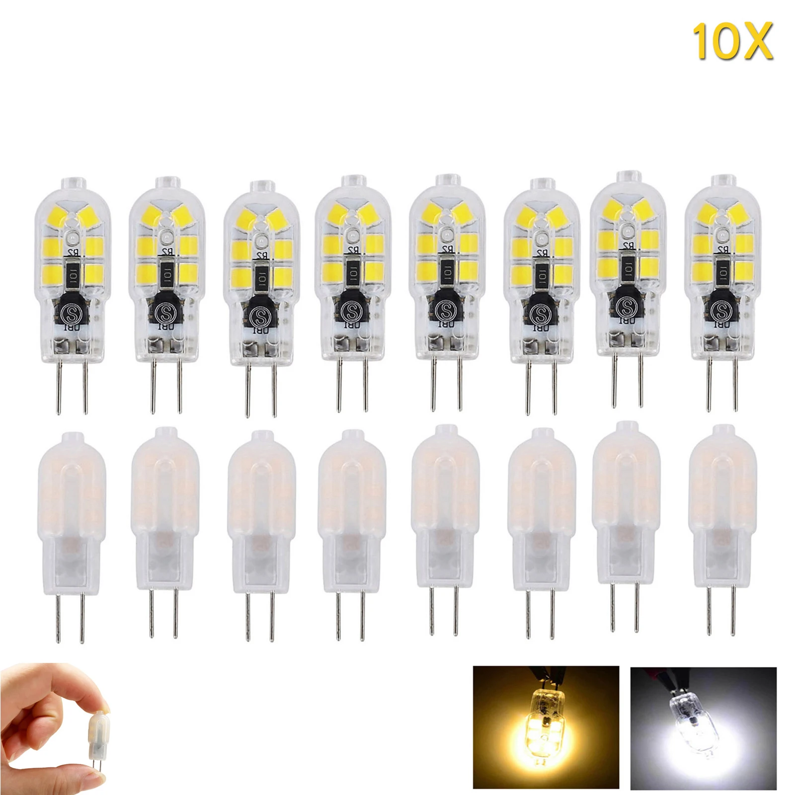 

10X 3W G4 LED Corn Light Bulbs Energy-saving Chandelier Decorative Spotlight Lighting White lamps Angle mini 2835 Home 220V 20w