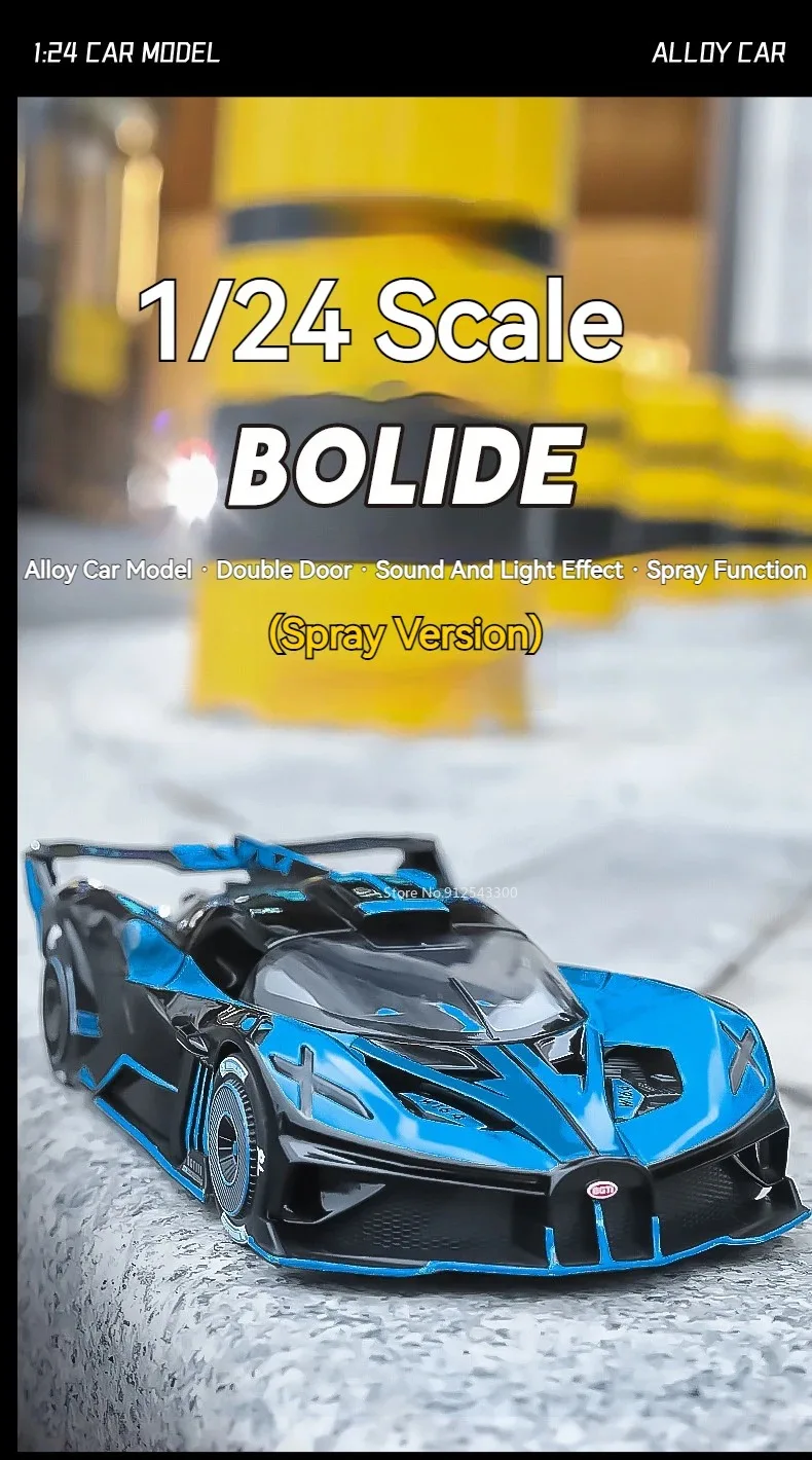 1:24 Batmobil Bolide Auto Modell Spielzeug Türen Geöffnet Stoßdämpfung Spray Sportwagen Modelle Sound Licht Spielzeug Geschenke für Jungen – Detail 16