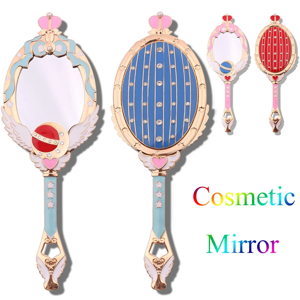 

Sailor Moon Hand-held Desktop Cosmetic Makeup Mirror Travel Metallic Portable Beauty Mirror for Women Jewelry Accessories Gifts