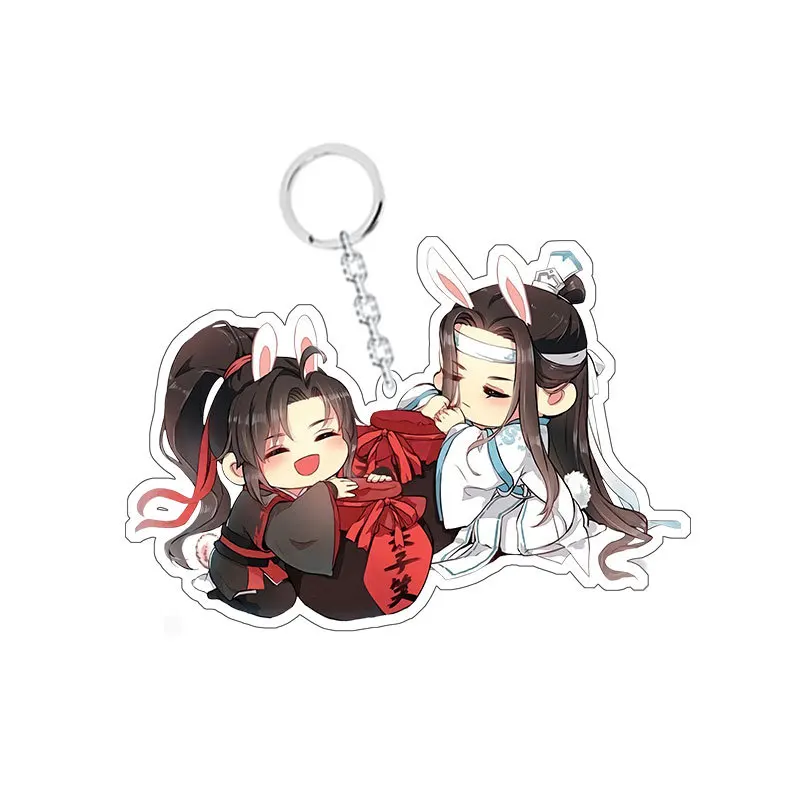 Mo Dao Zu Shi Figuras Anime Chaveiro, Weiwuxian, lanwangji, Chen Qing, Ling, Grão-Mestre do Cultivo Demoníaco, Chaveiro