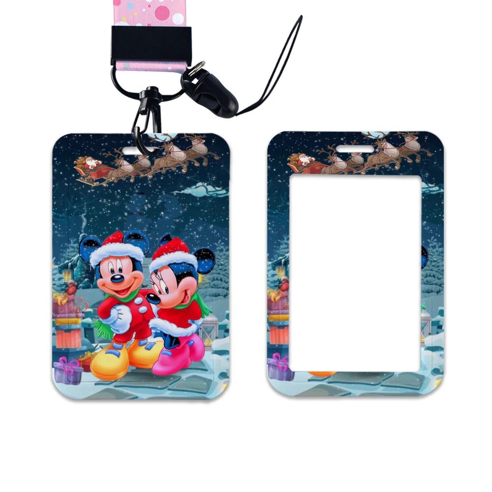 

Mickey Card Holder Work Permit Name Neck Strap Keychains Accessory Student Id Nurse Doctor Student Badge Holder