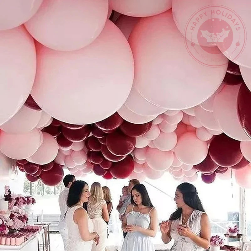 5/10/12/18 Inch Black White Red Pink Round Matte Latex Balloon Birthday Party Wedding Baby Bathing Activities Decorative Balloon