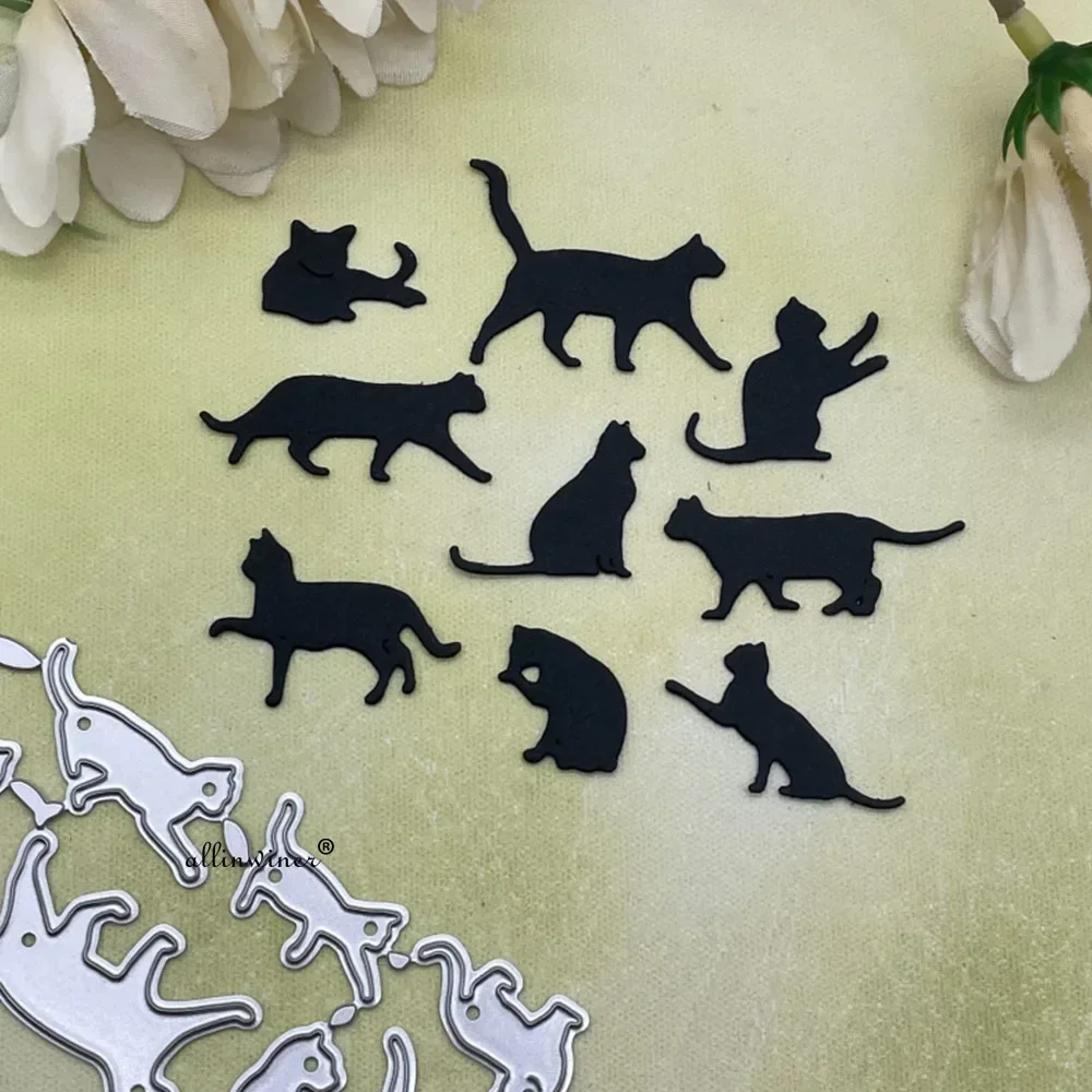 

Разнообразные металлические вырубные штампы серии Cat для скрапбукинга, создания альбомов и открыток своими руками