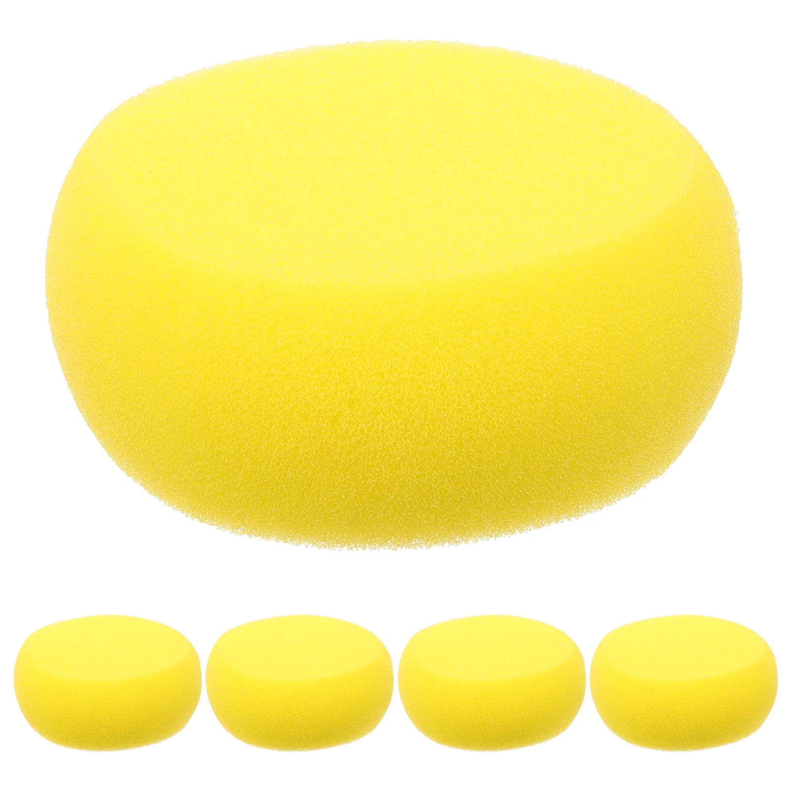 

5 Pcs Pet Bath Sponge Dog Cleaning Tool 70MM Yellow Pigment Shampoo Bath Supply Scrubber Portable Lightweight