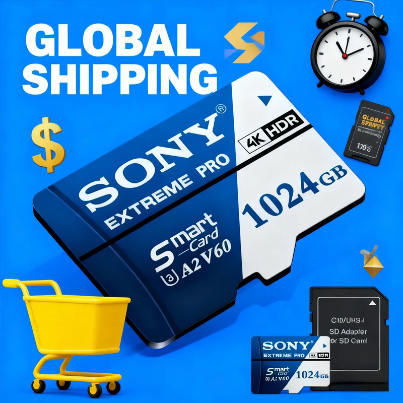 

New SONY Micro SD Card Extreme High Speed U3 V30 128GB 256GB 512GB 1TB TF Flash Card 4K Video CellPhone Action Camera Tablet PC