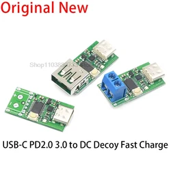 ZY12PDN Type-C USB-C PD2.0 PD3.0 to DC Fast Charge Charging Trigger Polling Detector Notebook Power Supply Change Board Module