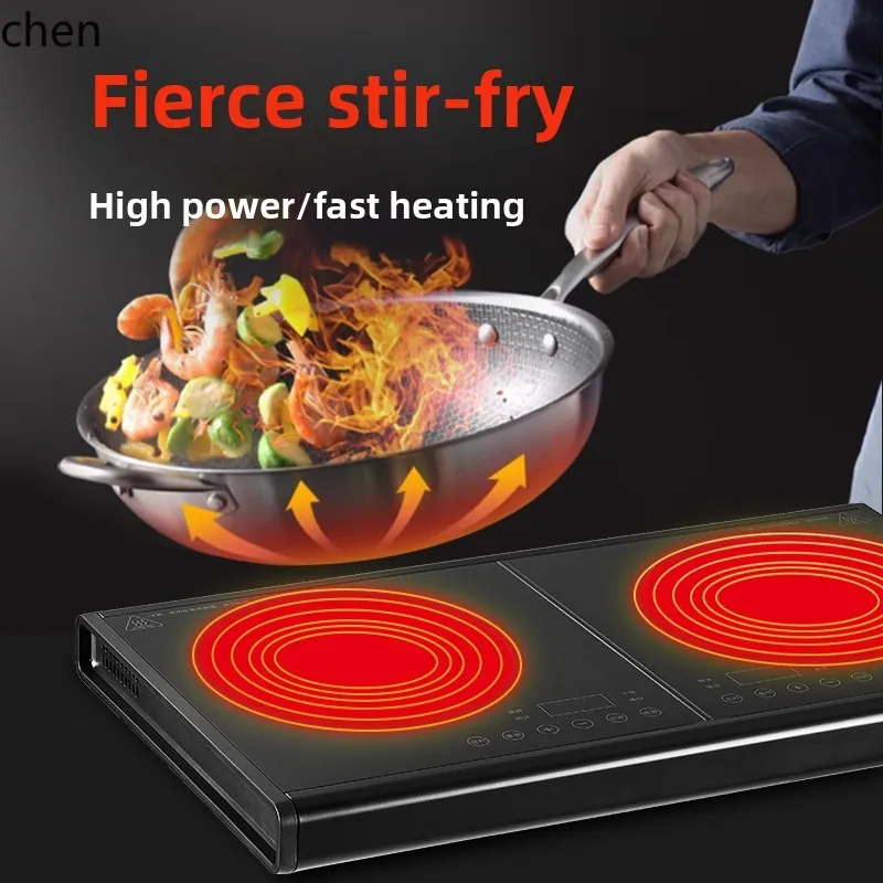 LXC3500W мощная электрическая керамическая плита, бытовая двойная плита, плита для приготовления жареного, индукционная плита