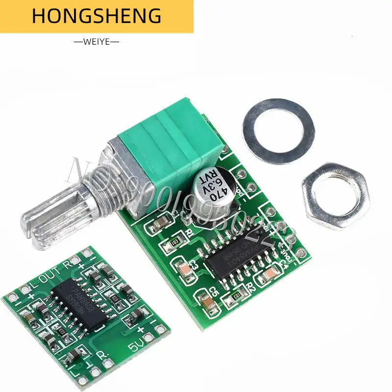 Mini PAM8403 DC 5V 2 Channel USB Digital Audio Amplifier Board Module 2 * 3W Volume Control with Potentionmeter