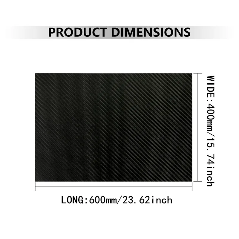 

400x600mm Full 3K Carbon Fiber Sheet Plate High Strength Carbon Board Panel Thickness 0.5mm 1.0mm 1.5mm 2.0mm 2.5mm 3mm 4mm 5mm