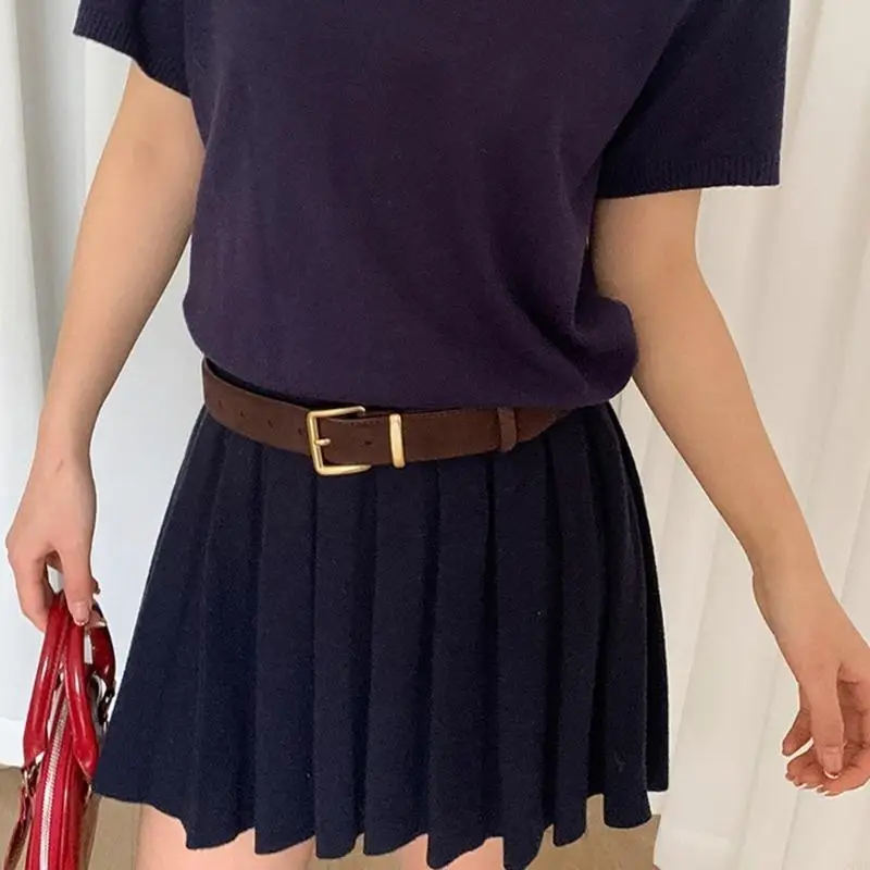 

X7XE Casual Waist Belt Vintage Buckle Punk Chain Costume Belt for Wrap Dress Waist Belt for Suit Skirt Jeans Jewelry