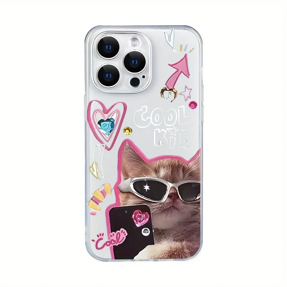 

Fashionable pet cat patterns phone case for iPhone 17 16 15 14 13 12 11 Pro/ Max/Plus shock-proof rear cover anti-fingerprint