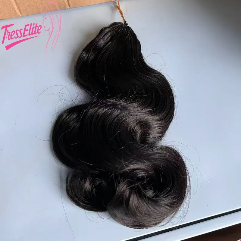 Crochet Braided Brazilian Curly /body Wave Human Hair Bulk Hair Natural Color Soft Texture for Everyday Use Stylish Appearance