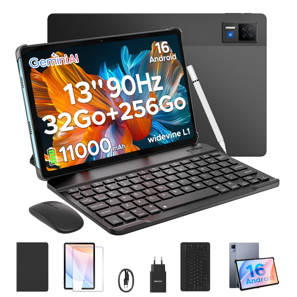Tablet PC 2 em 1 DOOGEE U13 Android 16 com Tela de 13'', 32GB (6GB