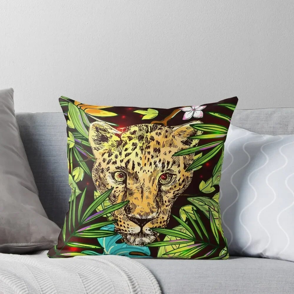 

Leopard in jungle Throw Pillow Cushions For Sofa Pillow Decor Ornamental Pillow ornamental pillows