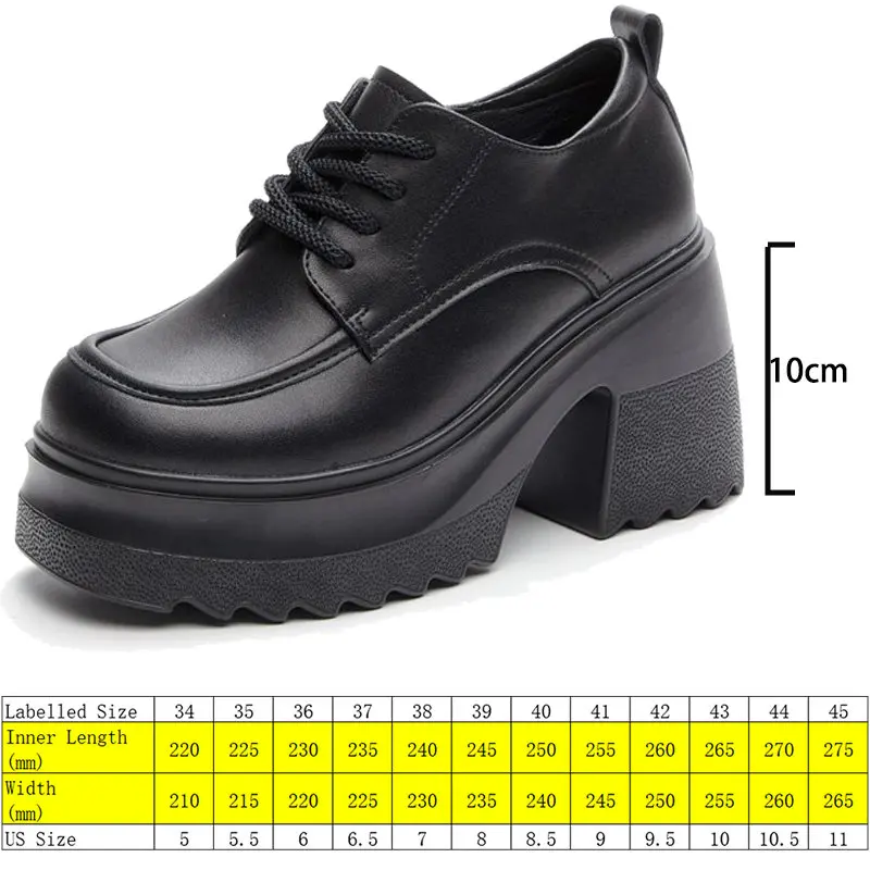 Fujin 10CM Wedge Pumps High Brand Shoes Hidden Heels Female Lace Up Moccasins Genuine Leather Spring Summer Women Platform Shoes