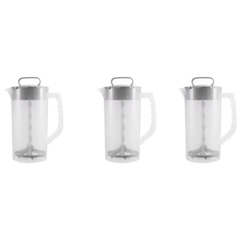 

AFOURT-3X Mixing Pitcher For Drinks,2 Quart/64Oz Plastic Water Pitcher With Lid,Easy-Mix Juice Container,Angled Plastic Blades