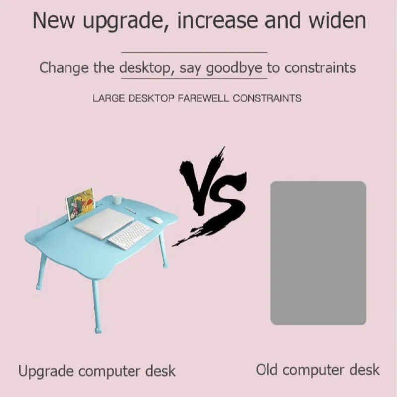 Cute Bed Desk Portable Foldable Laptop Table for Window Seat and Bedroom Use Lazy Table for Students Study Working